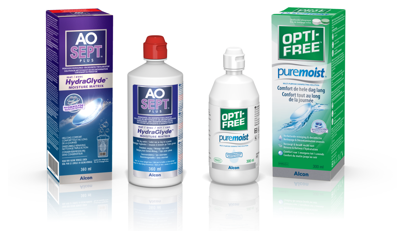 AO SEPT PLUS with HydraGlyde and OPTI-FREE