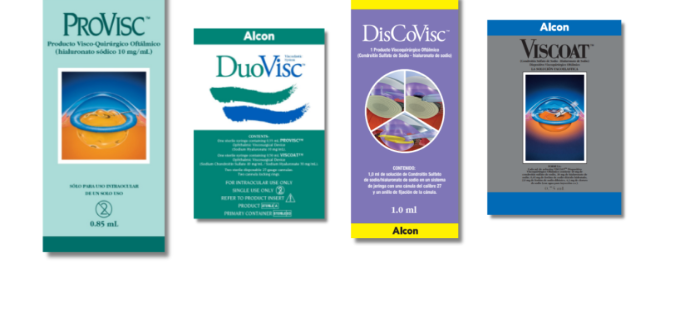 Imagen de producto de los viscoelásticos oftálmicos de Alcon: DuoVisc, DisCoVisc, ProVisc, Viscoat, DuoVisc