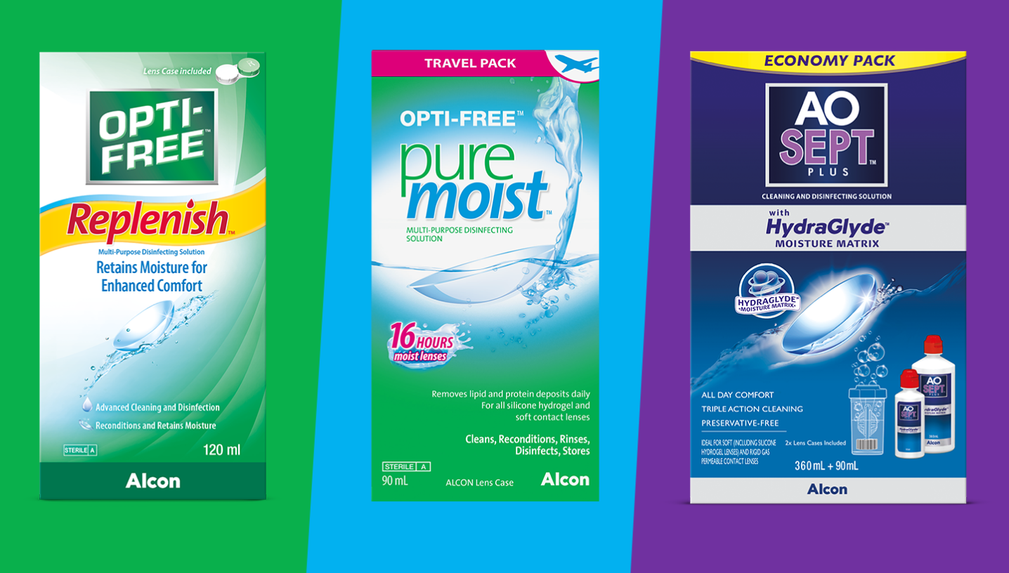 Contact lens soltutions packs