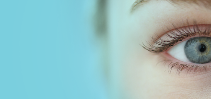 Close up blue eye woman