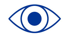 A blue icon of an eye.