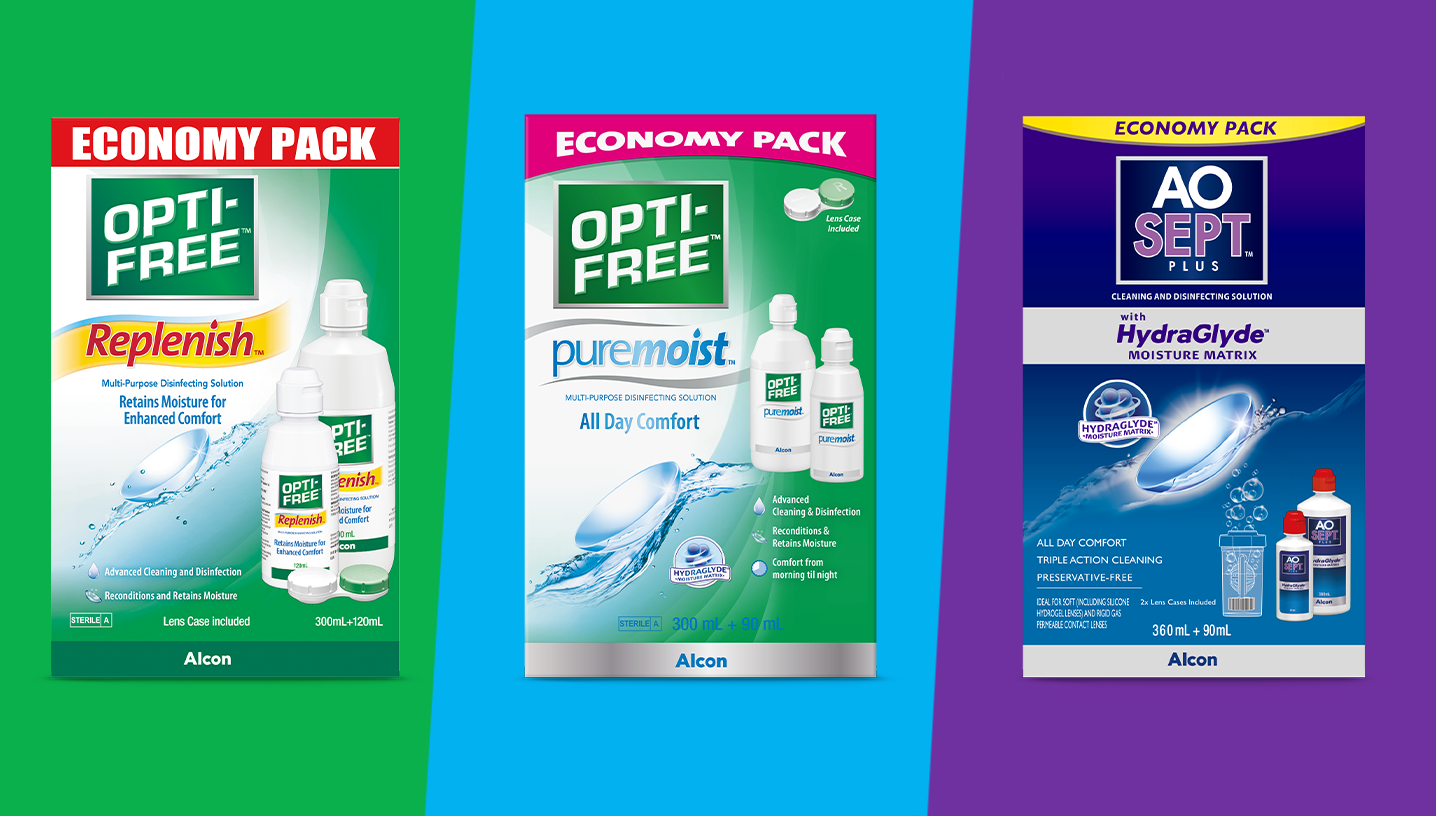 Contact lens soltutions packs