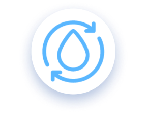 Light blue water stewardship icon