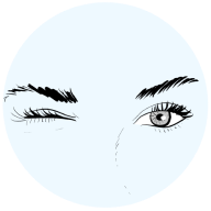 Graphic of preparation steps for contact lens removal