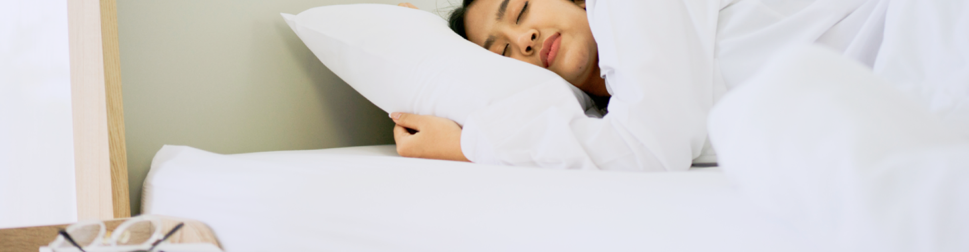 Sleeping person in bed