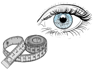 Eye and measuring tape graphics