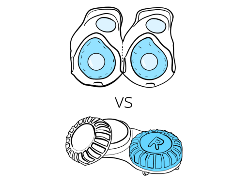 Two packs for contact lenses