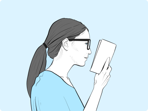 Woman reading a book