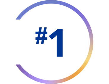 Cirkelgrafiek met de tekst “#1”