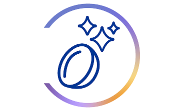 Icône d’une lentille de contact avec des étoiles scintillantes