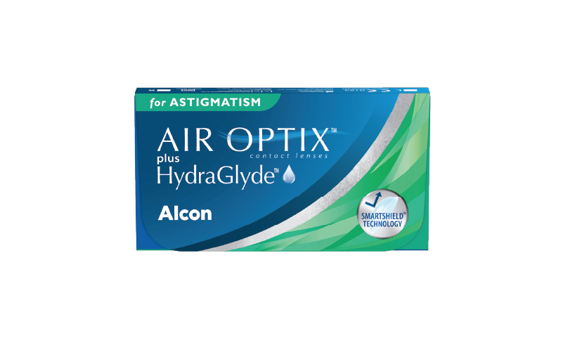 AIR OPTIX PLUS HYDRAGLYDE FOR ASTIGMATISM contact lens pack shot