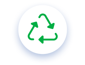 Green recycling icon