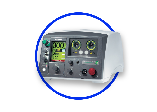 An image of the PUREPOINT Laser System. The device appears on a purple background.