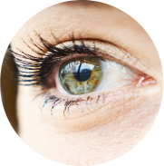 Close-up of eye and eye drops