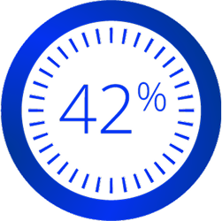 42 icon in blue circle