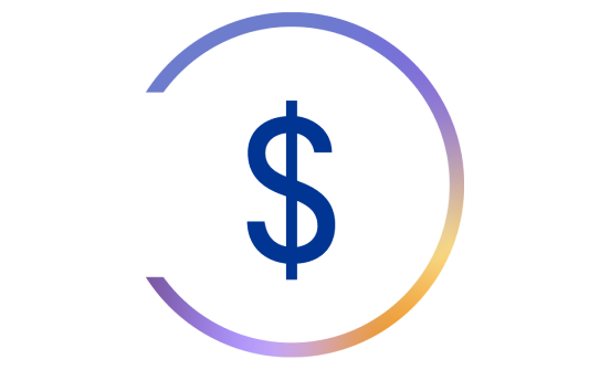 Graphic of a dollar symbol, representing cost or affordability