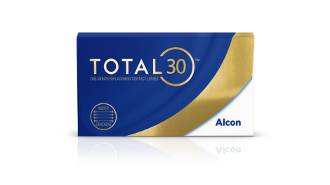 Produktverpackung für Total30 Monatskontaktlinsen von Alcon