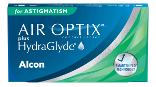 AIR OPTIX PLUS HYDRAGLYDE FOR ASTIGMATISM contact lens pack shot