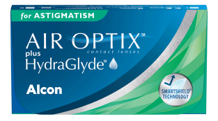 AIR OPTIX PLUS HYDRAGLYDE FOR ASTIGMATISM contact lens pack shot