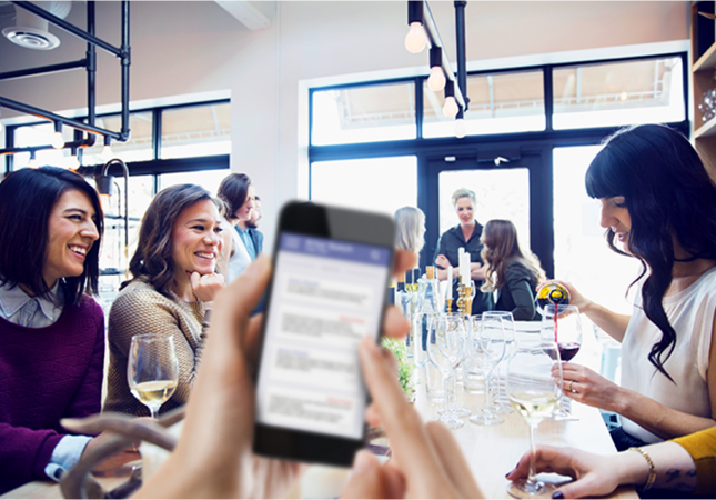 women in restaurant