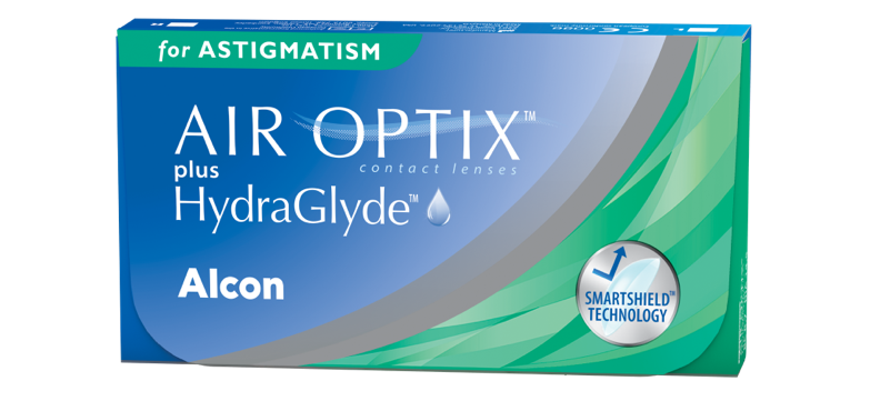 AIR OPTIX PLUS HYDRAGLYDE for astigmatism packshot