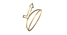 Lens and arrow icon