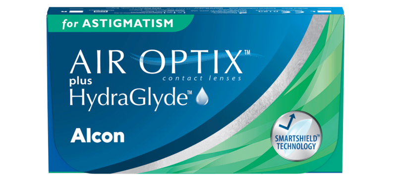 AIR OPTIX PLUS HYDRAGLYDE FOR ASTIGMATISM contact lens pack shot