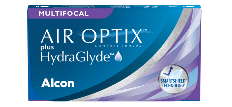 AIR OPTIX PLUS HYDRAGLYDE MULTIFOCAL contact lens pack shot