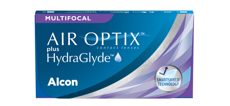 Air optix plus hydraglyde multifocal contact lens pack