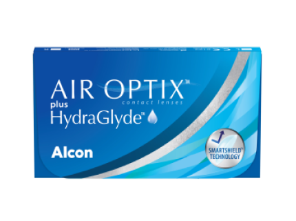 AIR OPTIX plus HydgraGlyde pack shot