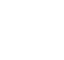 Ein weißes Symbol aus zwei ineinandergreifenden Halbkreisen.