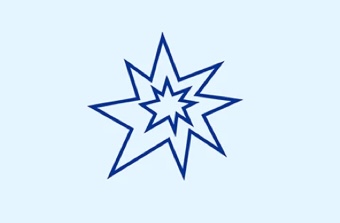 Sternstrahl-Symbol mit mehreren Spitzen