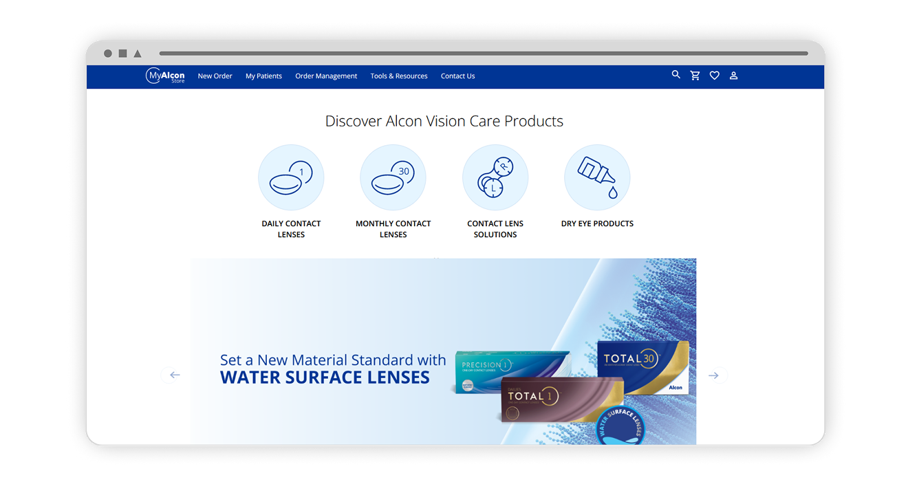Screenshot of the user interface of MARLÖ Vision Care