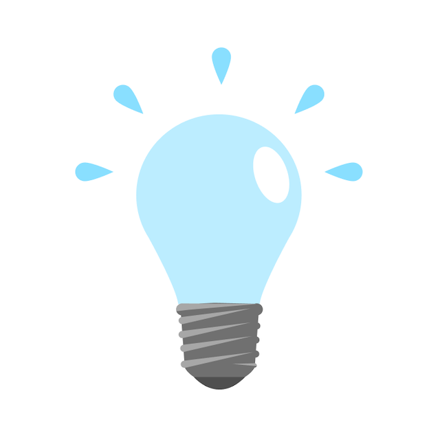 Bulb icon on white background
