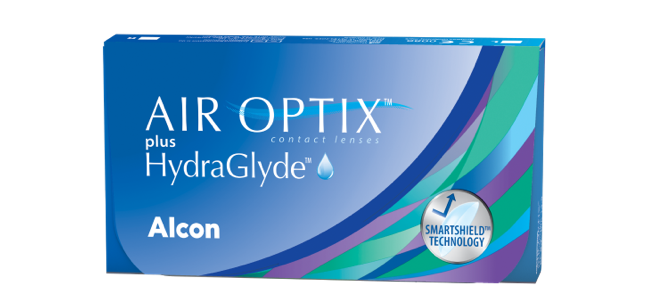 AIR OPTIX PLUS HYDRAGLYDE contact lens pack shot