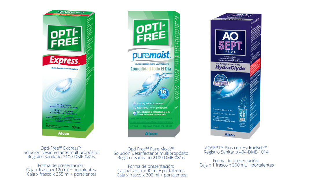 Contact lens soltutions packs