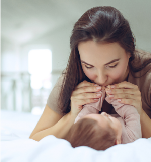 Mom with a baby