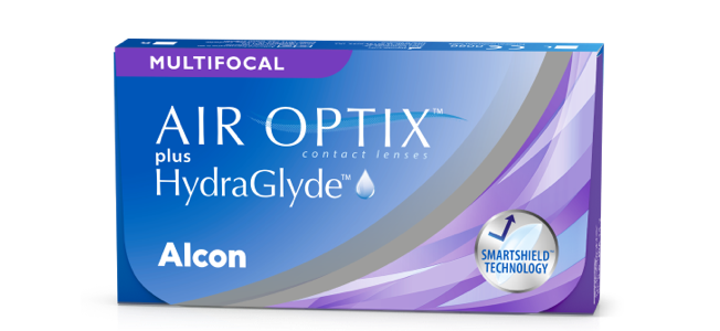 AIR OPTIX PLUS HYDRAGLYDE MULTIFOCAL contact lens pack shot