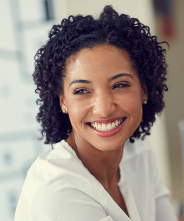 Woman smiling