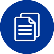 Icono de documentos que representa archivos o materiales