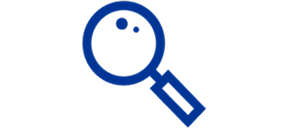 Icono de lupa que representa búsqueda o exploración