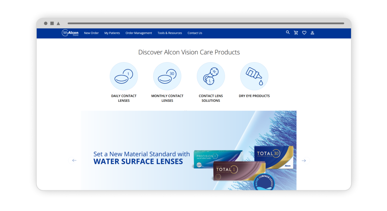 Screenshot of the user interface of MARLÖ Vision Care