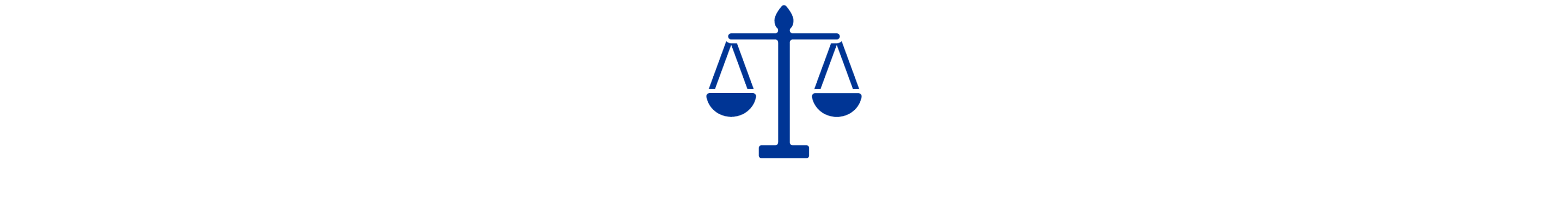 Une icône bleue représentant une balance
