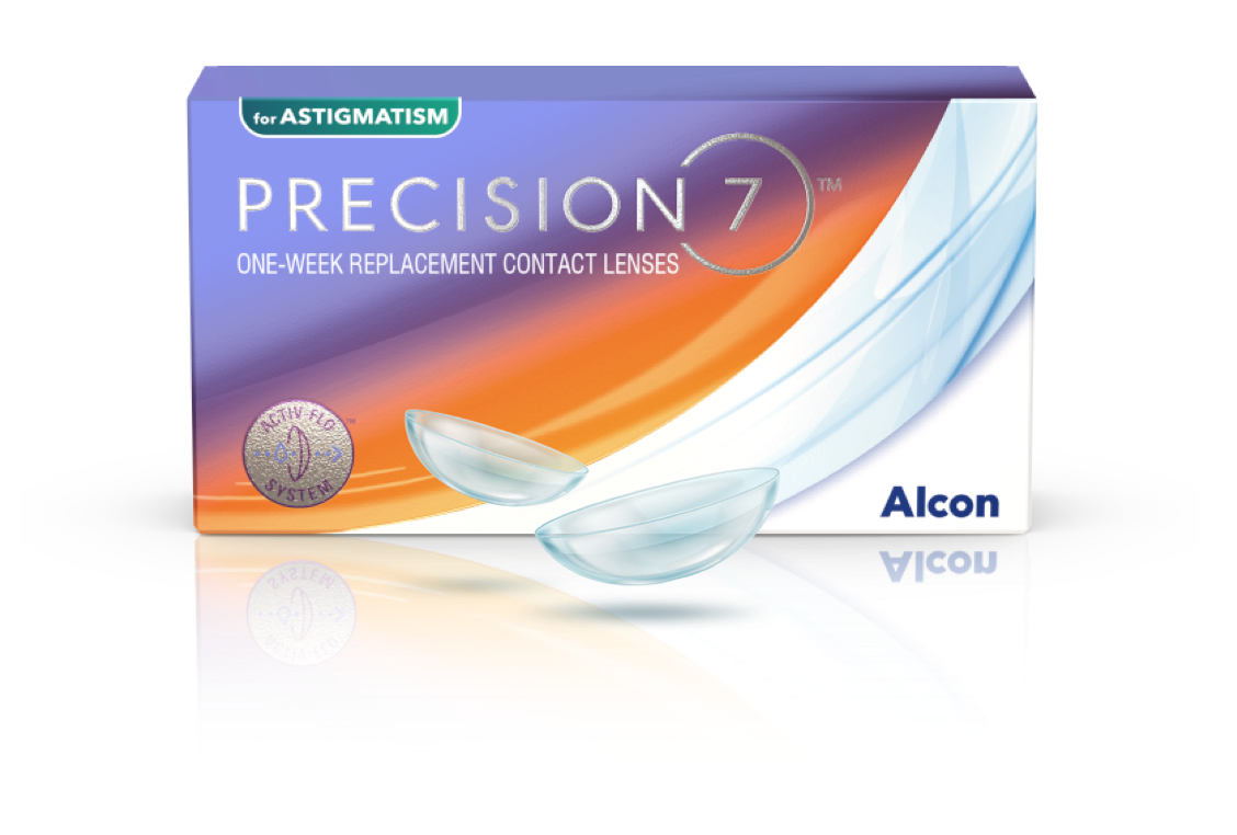 Boîte de lentilles cornéennes PRECISION7 pour l’astigmatisme à remplacement hebdomadaire par Alcon
