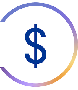 Graphique d’un symbole de dollar, représentant le coût ou l’accessibilité