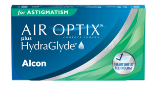 AIR OPTIX PLUS HYDRAGLYDE FOR ASTIGMATISM contact lens pack shot