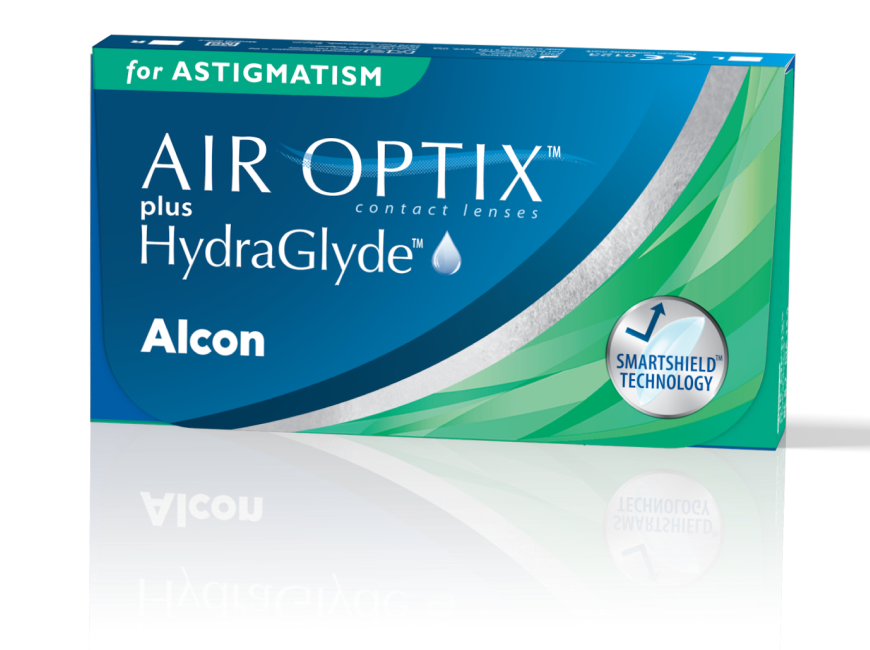 AIR OPTIX plus HydraGlyde for Astigmatism pack shot