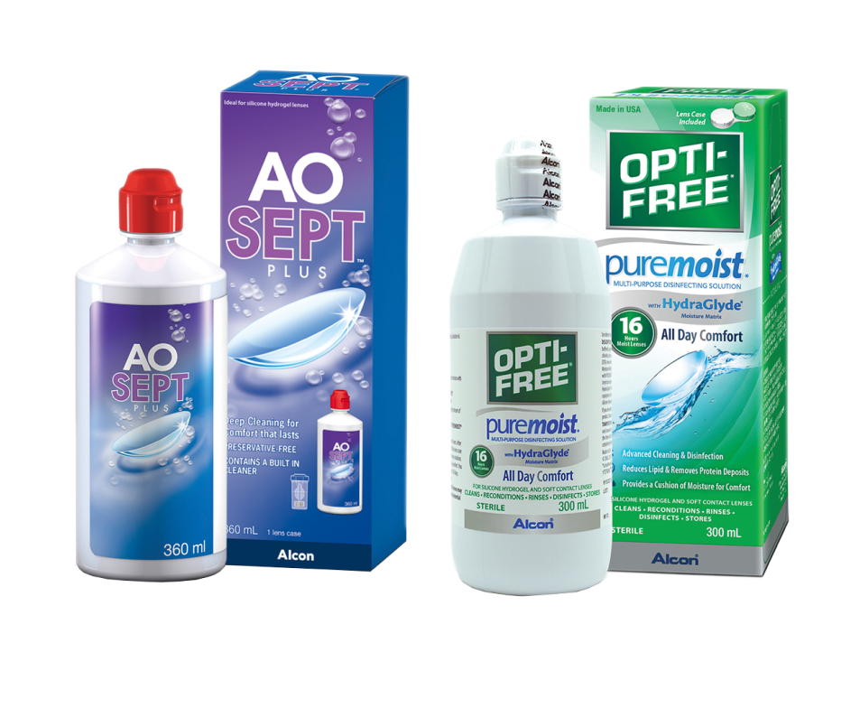 AO SEPT Plus and OPTI-FREE Puremoist