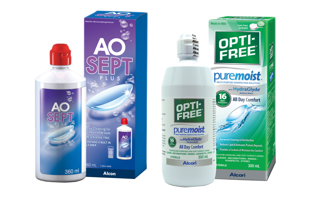 AO SEPT Plus and OPTI-FREE Puremoist