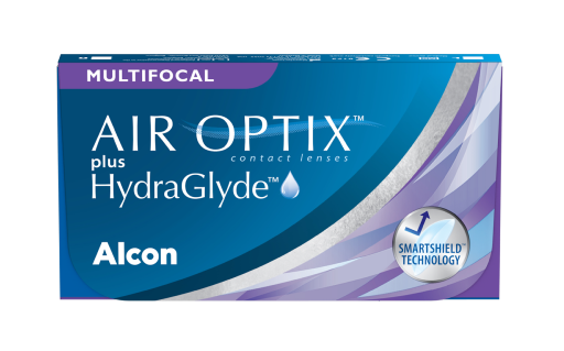 AIR OPTIX™ PLUS HYDRAGLYDE™  MULTIFOCAL contact lens pack shot